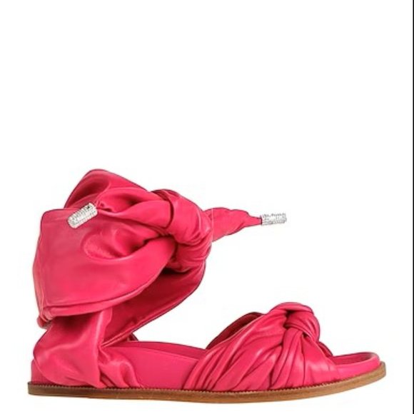 Alexandre Vauthier Leila Pink wrap sandals - Picture 1 of 7